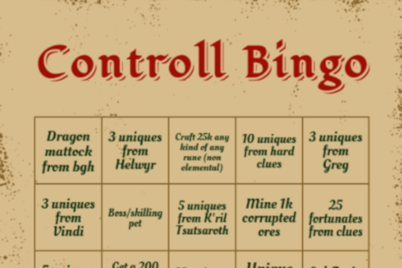 September's Bingo's sheet